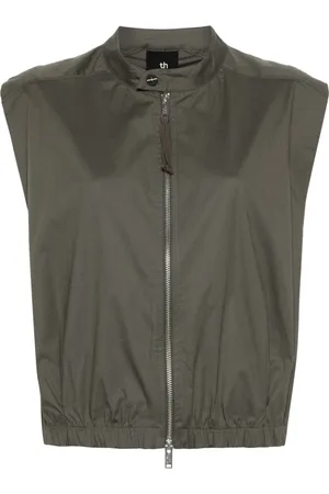 THOM KROM Gathered-detail poplin vest