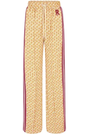 Paco rabanne Monogram-pattern striped track pants