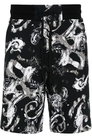 VERSACE Watercolour Couture cotton shorts