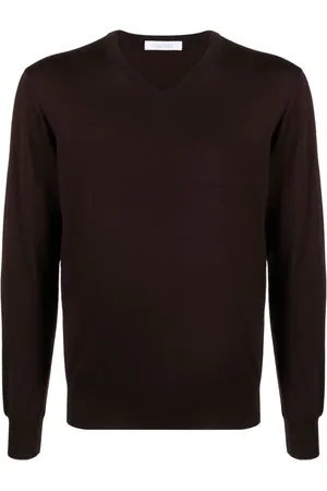 Cruciani V-neck cashmere-blend jumper