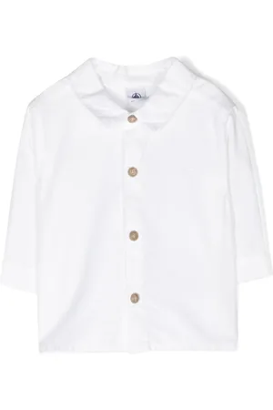 Petit Bateau Logo-embroidered piqué shirt