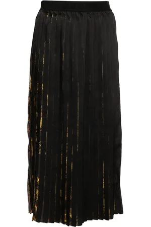 VERSACE Watercolour Couture pleated midi skirt