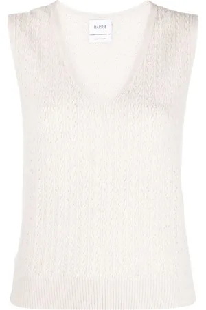 Barrie V-neck cashmere top
