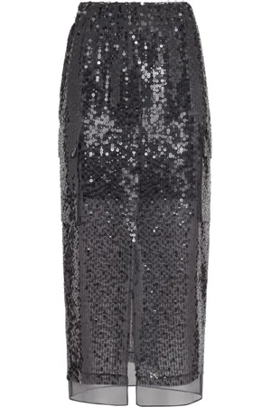 Brunello Cucinelli Sequinned high-waist skirt