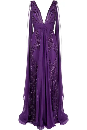 Zuhair Murad Beaded silk blend gown