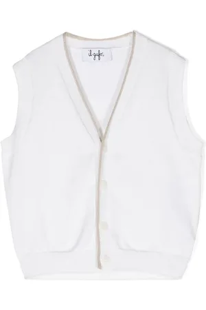 Il gufo V-neck ribbed-knit vest