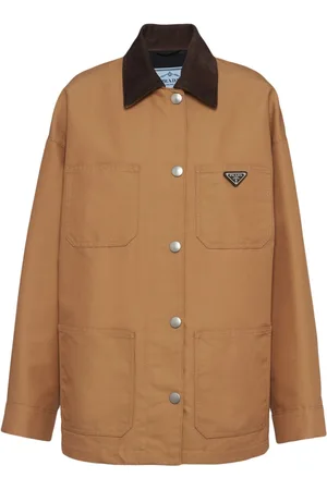 Prada Triangle-logo canvas blouson jacket