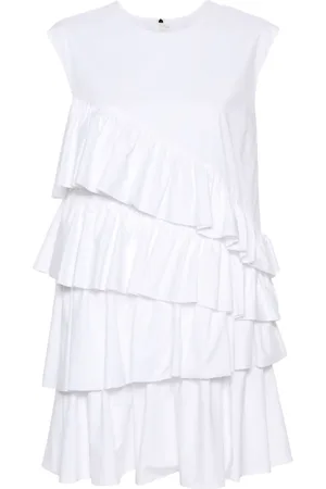 Msgm Ruffle-detailing cotton dress