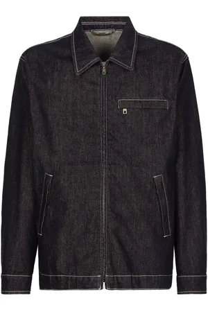 Dolce & Gabbana Contrast-stitch zip-up denim jacket