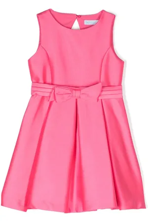 Abel & Lula Bow-detail pleated dress