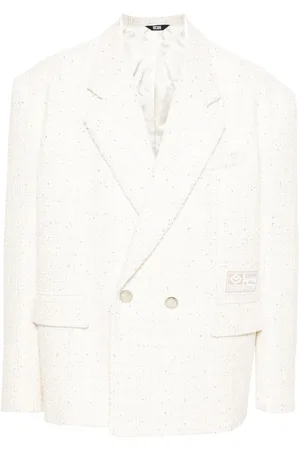GCDS Sequin-embellished tweed blazer