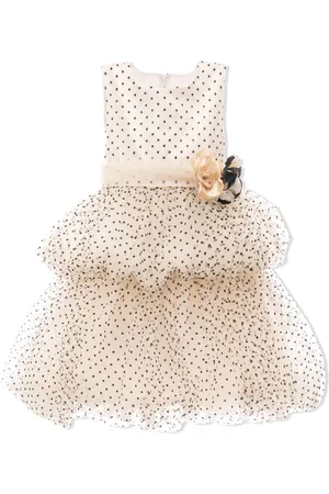 Tulleen Polka-dot flared dress