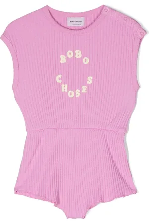 Bobo Choses Logo-print ribbed playsuit