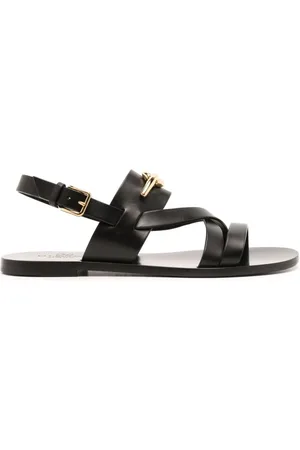 VALENTINO GARAVANI Vlogo slingback leather sandals