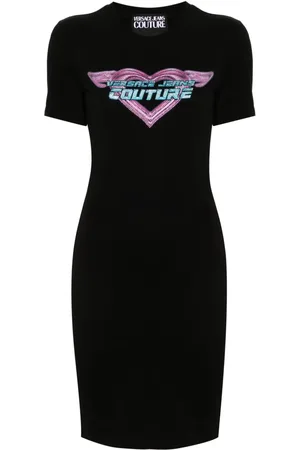 VERSACE Rhinestone-embellished mini dress