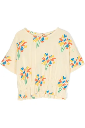 Bobo Choses Floral-embroidery T-shirt