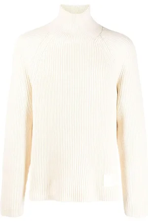 Ami Logo-appliqué ribbed-knit jumper