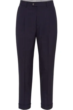 Brunello Cucinelli Check-pattern virgin-wool trousers