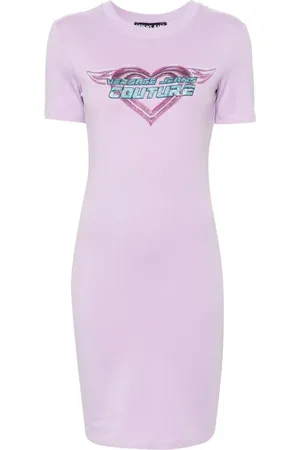 VERSACE Rhinestone-embellished mini dress