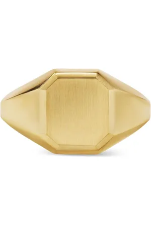 David Yurman 18kt yellow Streamline signet ring (14mm)
