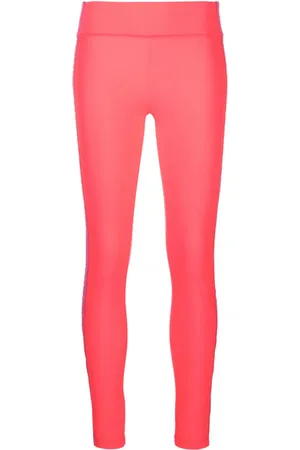 VERSACE Logo-tape cropped leggings