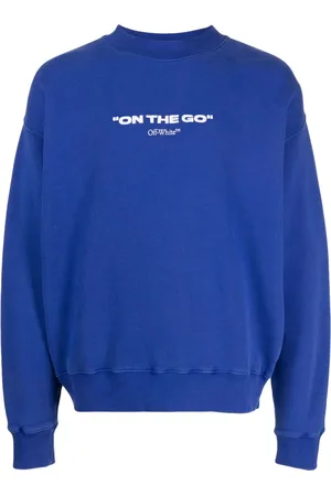 OFF-WHITE Slogan-embroidered cotton sweatshirt