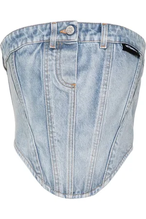 Vetements Button-up denim corset top