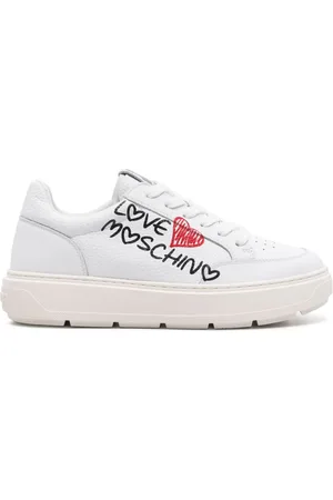 Moschino Logo-print leather sneakers