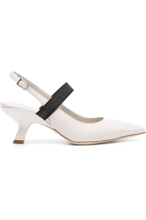 vic matiè Sculpted-heel slingback pumps