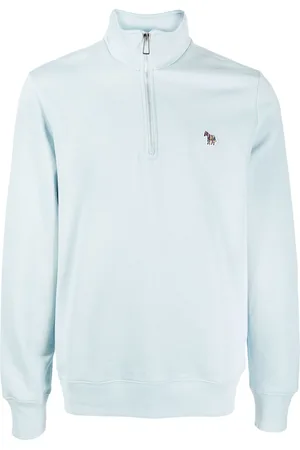 Paul Smith Zebra-motif cotton half-zip sweatshirt