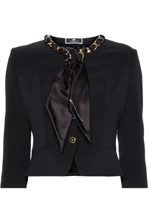 Elisabetta Franchi Scarf-embellished blazer