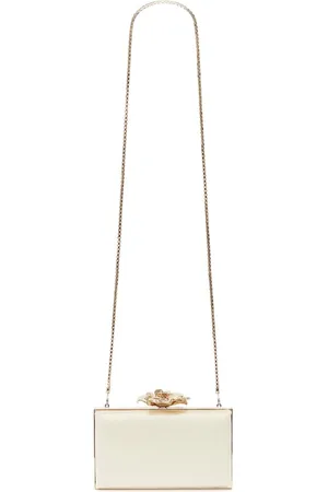 Victoria Beckham Frame Flower satin clutch bag