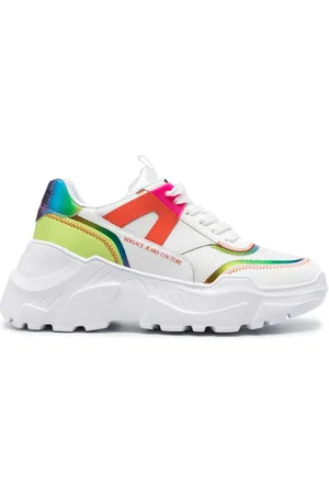 VERSACE Gradient-effect panelled sneakers