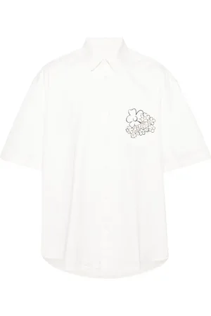 MARTINE ROSE Logo-print cotton shirt