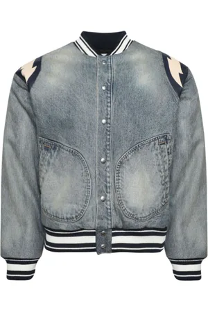 Rhude Lightening denim bomber jacket