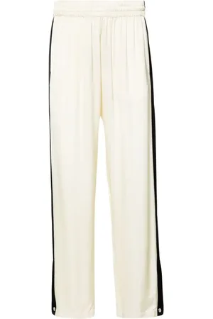 BLUE SKY INN Stripe-detail straight-leg trousers