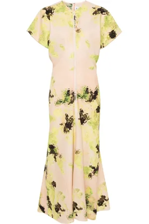 Victoria Beckham Abstract-print midi dress