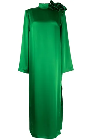 RACHEL GILBERT Rosy floral-detailing gown