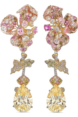 Anabela Chan 18kt gold vermeil Canary Orchid multi-stone earrings
