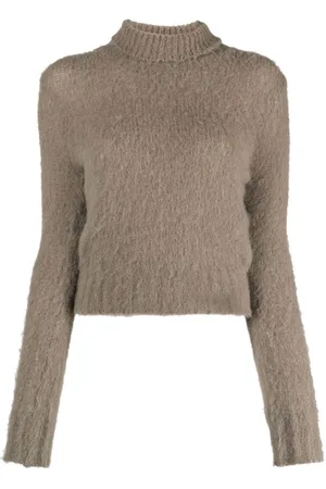 Ami High-neck brushed-effect jumper