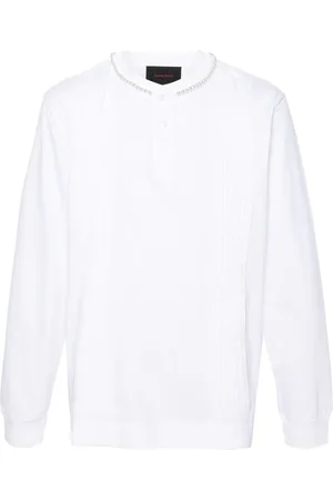 Simone Rocha Pleated cotton henley top