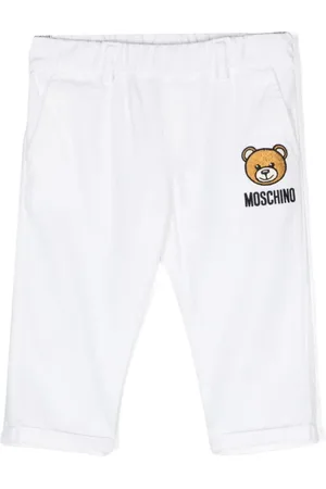 Moschino Teddy Bear-embroidered cotton trousers