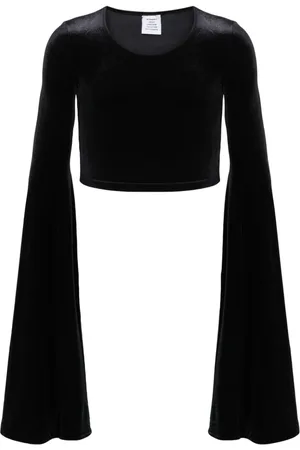 Vetements Velour cropped top