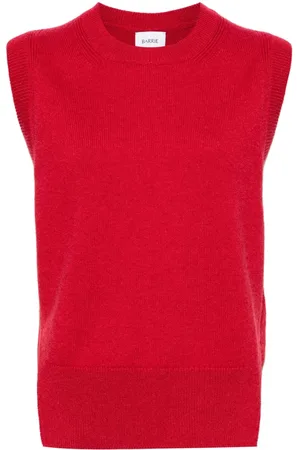 Barrie Iconic sleeveless cashmere jumper