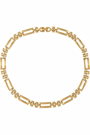 Monet 1980s watchband-link choker