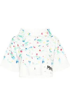 Marni Floral-print cotton hoodie
