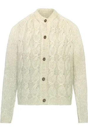 Maison Margiela Faded cable-knit cardigan