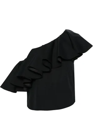 Giambattista Valli Asymmetric ruffle-detail top