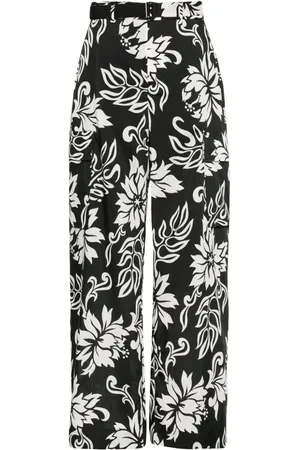 SACAI Floral-print palazzo trousers