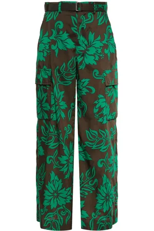 SACAI Floral-print palazzo trousers